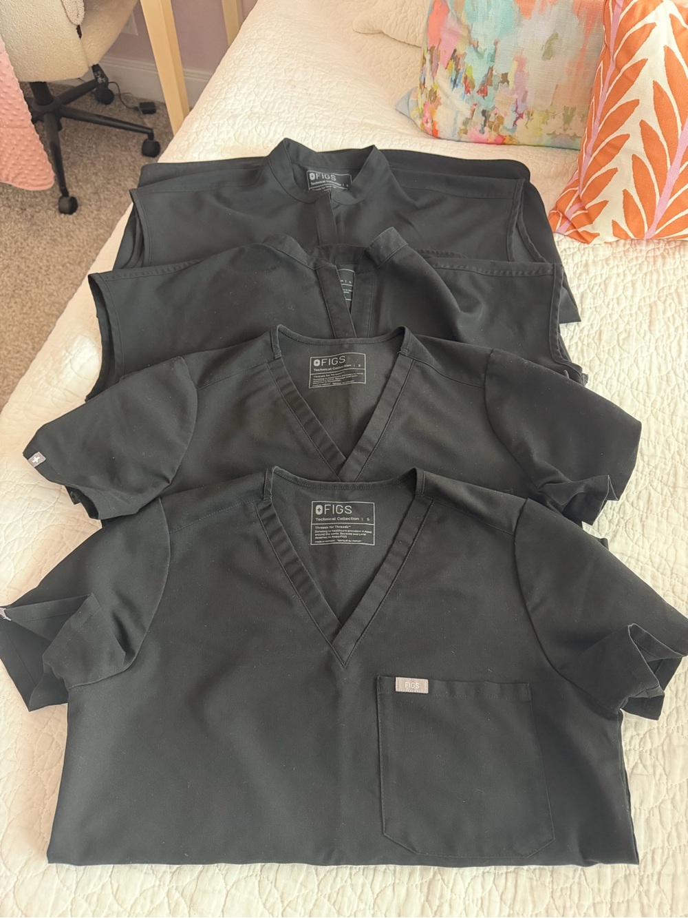 WOMEN’S FIGS SCRUBS LOT- Sleeveless and Short Sleeve